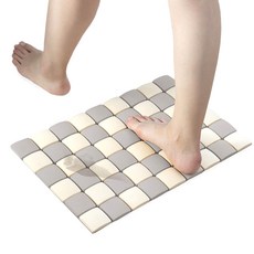 MONACO OLIVE Ezen 馬賽克矽藻土腳踏墊 47 x 31.5 x 1 cm, 混合顏色, 1個