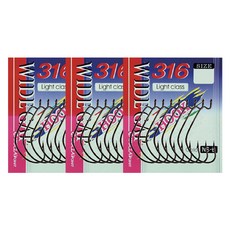 CATS CLAW 寬版曲柄鉤 316 魚鉤 NSB 8入, 3個