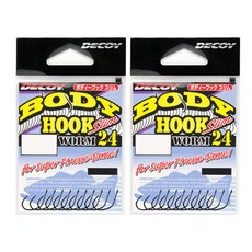 DECOY Body Hook Slim WORM24 釣魚鉤 10p, 2件