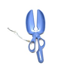 DM 알럽펫 강아지용 야외 가위모양 대변 집게, 블루, 1개