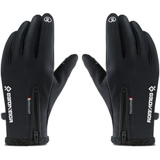 DM I love fit運動智慧觸控冬季防風防寒手套, 黑色