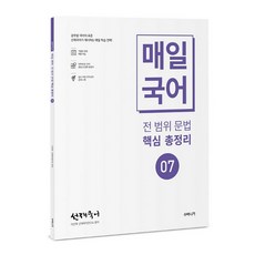 선재국어 매일국어 전 범위 문법 핵심 총정리 7, 수비니겨