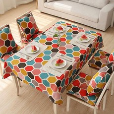 Super Six 時尚精緻幾何圖案高級方形桌布, 03, 90 x 140 cm, 1個