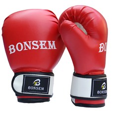 DM I love fit運動練習比賽用高級拳擊手套, 紅色的