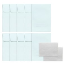 왈가닥스 베이직 엽서 봉투 10p + 실버 스티커 12p, 민트, 1개