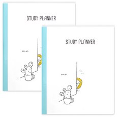 투영디자인 도치 스터디플래너 2p 세트, 스카이