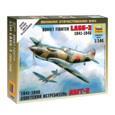 즈베즈다 1:144 Soviet Fighter LaGG-3 Snap Kit 프라모델, 1개