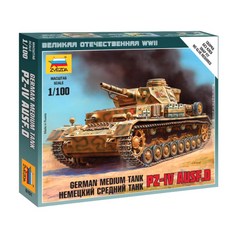 즈베즈다 1:100 Pz IV Ausf.D Snap Kit 프라모델, 1개