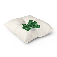 VIZUAL FACTORY 大方形抱枕 現代葉子, 龜背芋