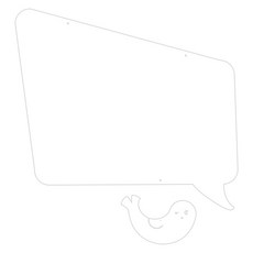 Koo 家居裝飾壓克力留言板 MO 92 掛式 白色