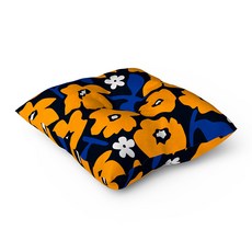 VIZUAL FACTORY 印花方形靠墊, 黃色的