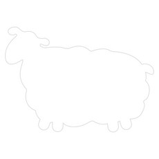 Koo 家居裝飾壓克力便條板 MO76 黏貼式, 白色的