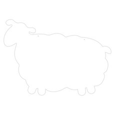 Coo 家居裝飾壓克力留言板 MO76 掛式, 白色的