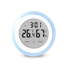 앤쓰리 디지털 온습도계 휴미 써클, 블루, 1개