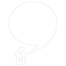 Ku 居家裝飾壓克力留言板 MO 94 掛式 白色