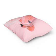 VIZUAL FACTORY 印花方形靠墊, 火烈鳥