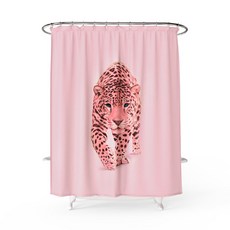 VIZUAL FACTORY 浴簾粉色心情豹紋 1500 x 1800 毫米, 1個