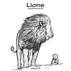 Lions Coloring Book for Grown-Ups 1 Paperback, Createspace Independent Publishing Platform