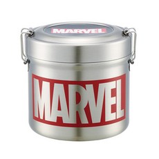 스케이터 마블 로고 진공 스텐 보온도시락 840ml, 레드, 1개