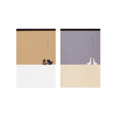 톡톡팬시 3000 애니멀 그라데이션 패드편지지, 랜덤 발송, 2개입