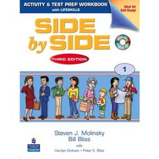 Side by Side 1 Activity & Test Prep Workbook (with 2 Audio CDs) Paperback, Pearson Education ESL