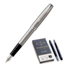 PARKER 派克 Sonnet N 鋼筆實惠套組, F, 不鏽鋼 CT