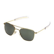 아메리칸 옵티컬 US 조종사 선글라스 일자형 OP52G-BA, Gold(금색 유광), 1개