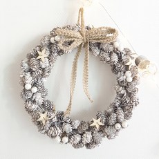 에디앳홈 솔방울 브라운 리스, 혼합 색상