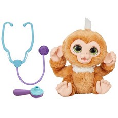 furReal 醫生猴子工作填充動物, 13.4厘米, 混色