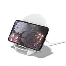 라이프트랜드 트리플 코일 고속 무선 충전기 거치대, 화이트, 1개