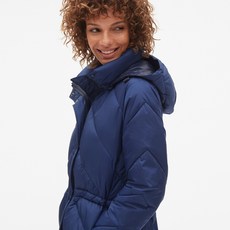 갭 여성용 롱 허리끈 푸퍼 자켓