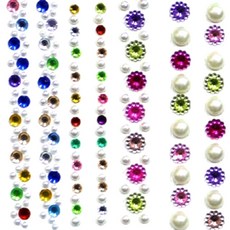 東城紙工社 黏貼水鑽 7 貼紙 混合尺寸, 混合顏色, 10入