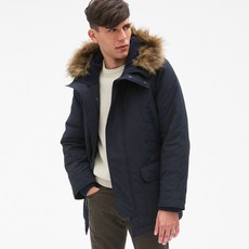 갭 남성용 인조 모피 후드 파카 자켓