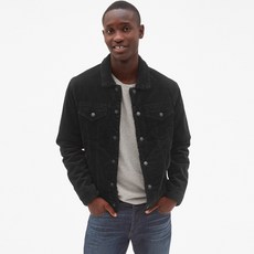 갭 남성용 셰르파 라인 블랙 아이콘 코르덴 자켓