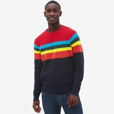 갭 남성용 크레이지 스트라이프 요크 스웨터
