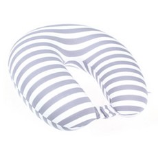 리빙조이 스트라이프버튼 목베개, 그레이