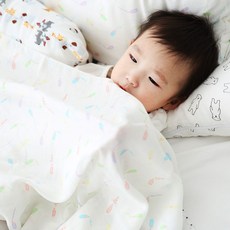 I'm Living 棉紗毯 S號 75*105cm, 蠟筆款