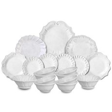 VBC CASA Incanto 4人份嫁妝餐具組 19件組, 白色, 7種