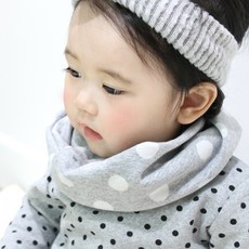 알로하제이 여아용 도트 아기 넥 워머