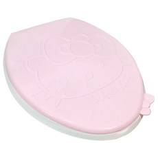 Hello Kitty 凱蒂貓 立體線條硬質馬桶蓋, 粉色的, 1個