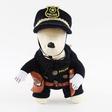 Dog-i 寵物犬用 3D 警察角色扮演服, 深藍色, 1個