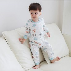 Withbebe 兒童印花圖案長袖睡衣+睡褲套裝
