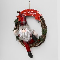 聖誕娃娃圓形花環聖誕老人, 混色