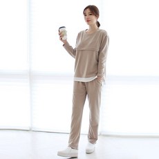 팡팡샵 T긴 기모 소프트 수유 상하 세트