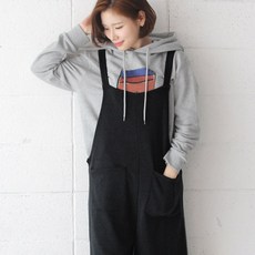 砰砰小舖 T毛絨吊帶褲