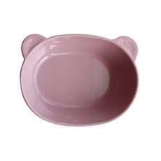 RUENA 파스텔 실리콘 어린이 접시, 핑크, 1개