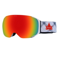 B.U.T.C.A 滑雪護目鏡65g+收納包套組, 鏡片(Fire Iridium)/框架(白色)