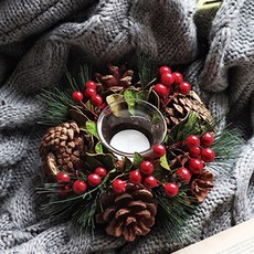 RYMD 聖誕松玉米漿果酒糟燭台, 混色