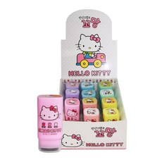 헬로키티 꼬망 만년스탬프 12p세트, 적색, 핑크색, 청색, 녹색, 보라색, 12종