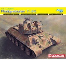 DRAGON 1/35 Flakpanzer T-34 Smart Kit 需要塑料模型組裝和噴漆, 1套